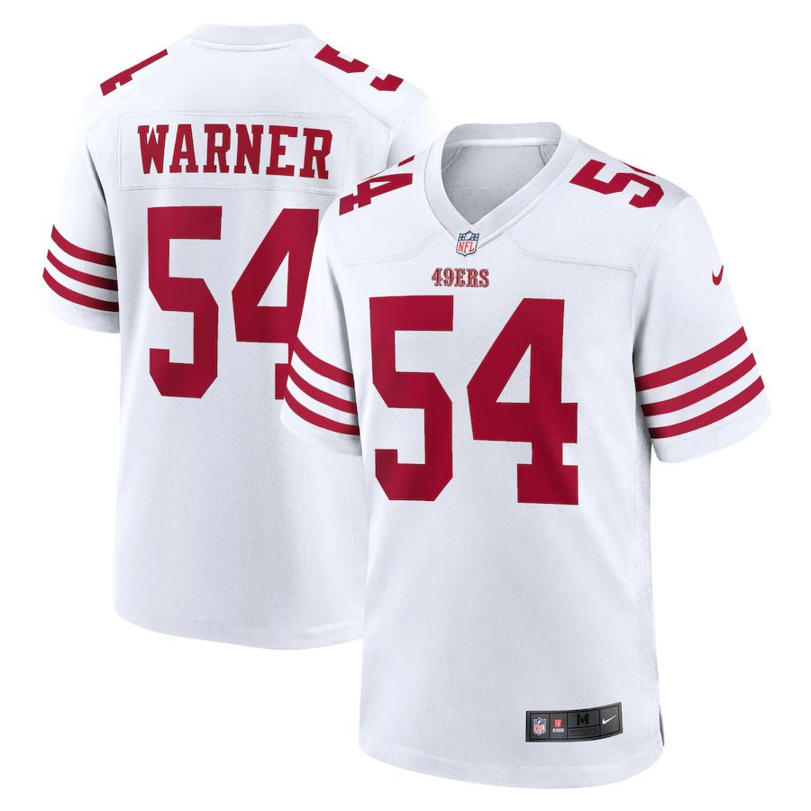 Men San Francisco 49ers 54 Fred Warner Nike White Player Game NFL Jersey